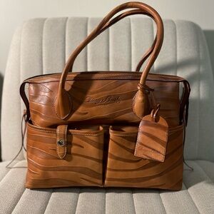 Dooney & Bourke Vintage Embossed Leather Satchel/Shoulder Bag | NWT | Dust Bag